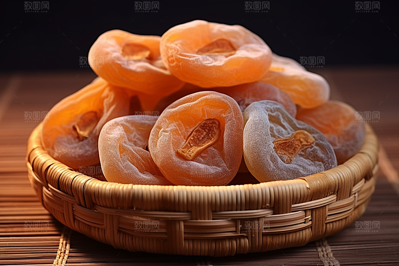 糖霜柿饼高清传统美食摄影图