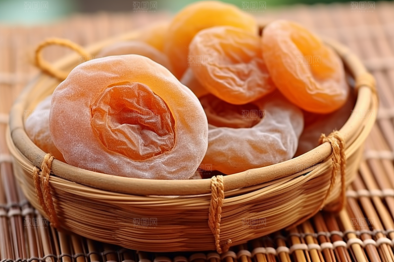 糖霜柿饼可口高清摄影图