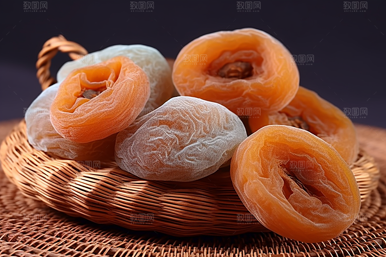 糖霜柿饼高清传统美食摄影图