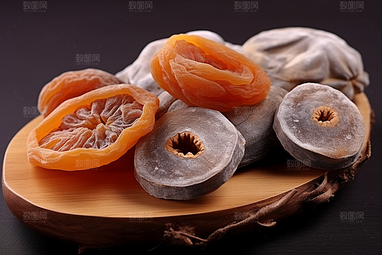 糖霜柿饼高清可口摄影图