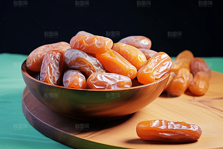 糖霜柿饼美味传统美食摄影图