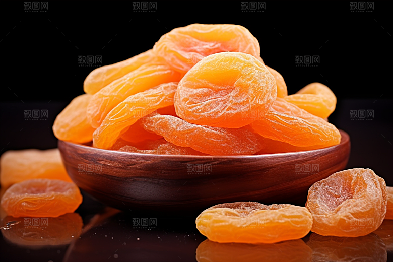 糖霜柿饼传统美食甜蜜摄影图