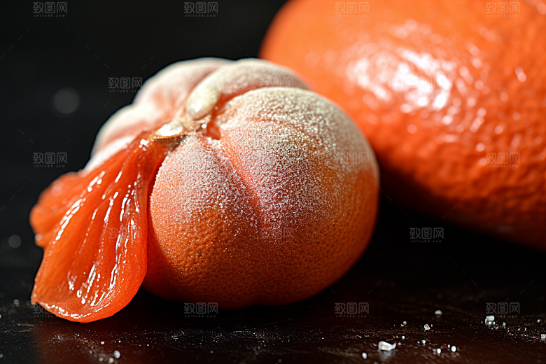 糖霜柿饼秋冬美味摄影图