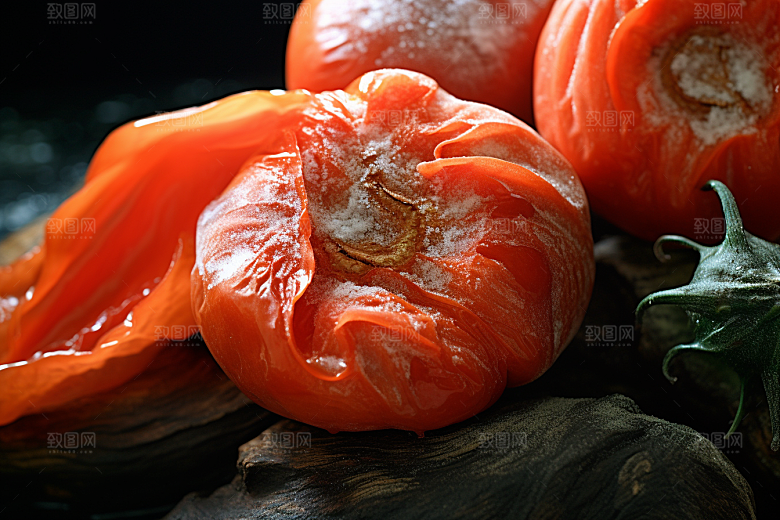 糖霜柿饼甜蜜美味摄影图