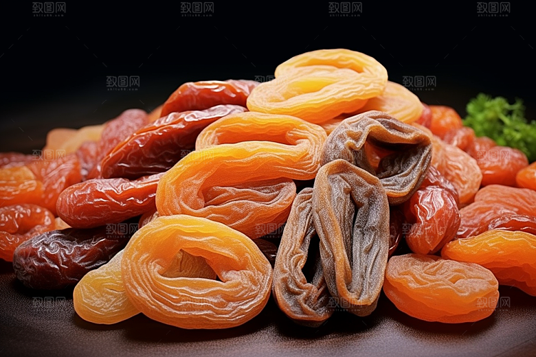糖霜柿饼传统美食美味摄影图