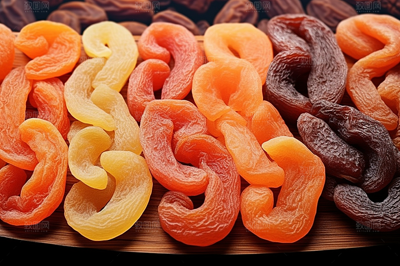 糖霜柿饼可口秋冬摄影图