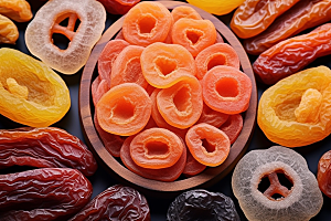 糖霜柿饼可口美味摄影图
