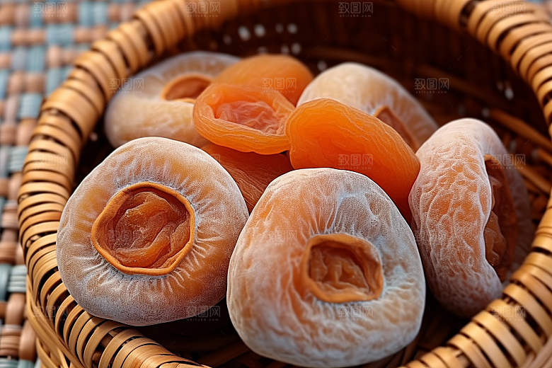 糖霜柿饼传统美食甜蜜摄影图