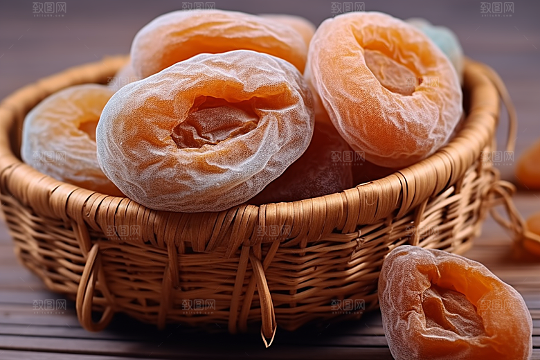 糖霜柿饼美味甜蜜摄影图
