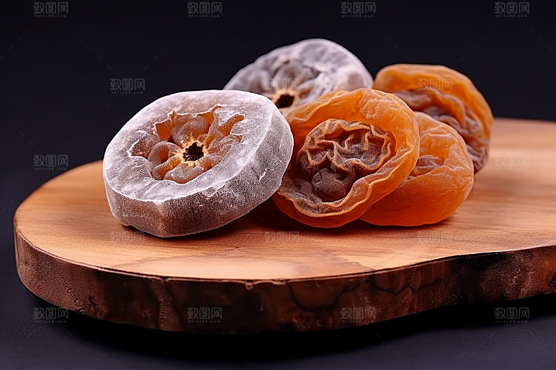 糖霜柿饼美味甜蜜摄影图