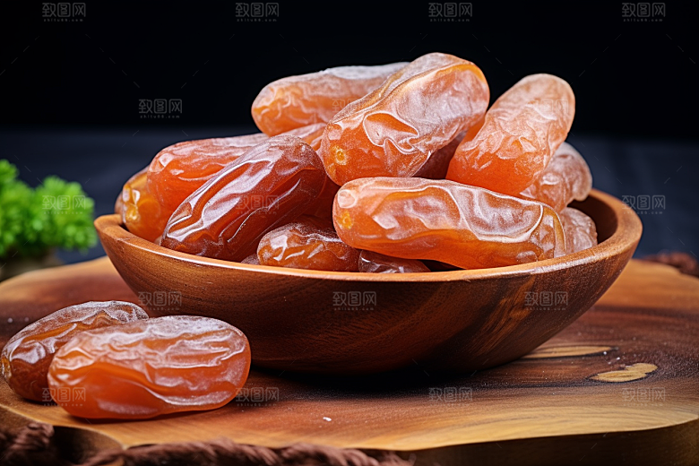 糖霜柿饼甜蜜可口摄影图