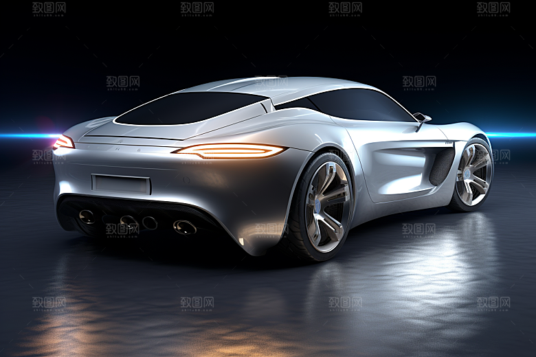 时尚跑车3D车辆模型效果图
