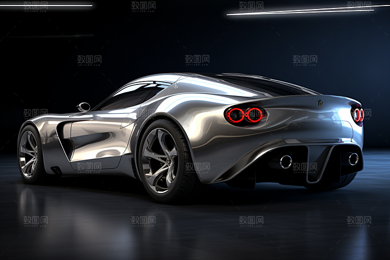 时尚跑车3D车辆模型效果图