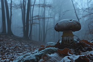菌菇蘑菇食用菌摄影图