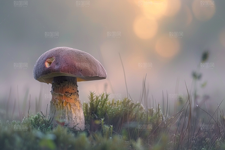 菌菇菌类山林摄影图
