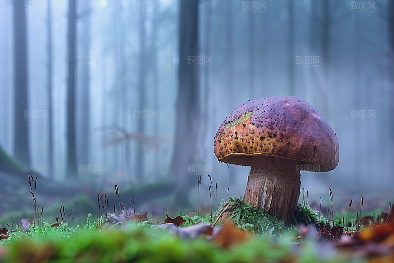 菌菇菌类山林摄影图