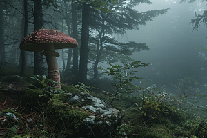 菌菇美味山珍摄影图