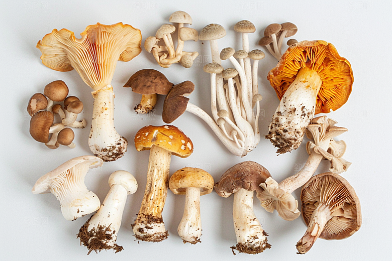 菌菇鲜味食材摄影图