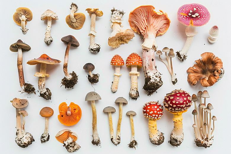 菌菇山林菌类摄影图