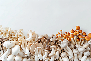菌菇山珍鲜味摄影图