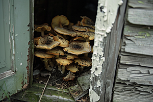 菌菇山林鲜味摄影图