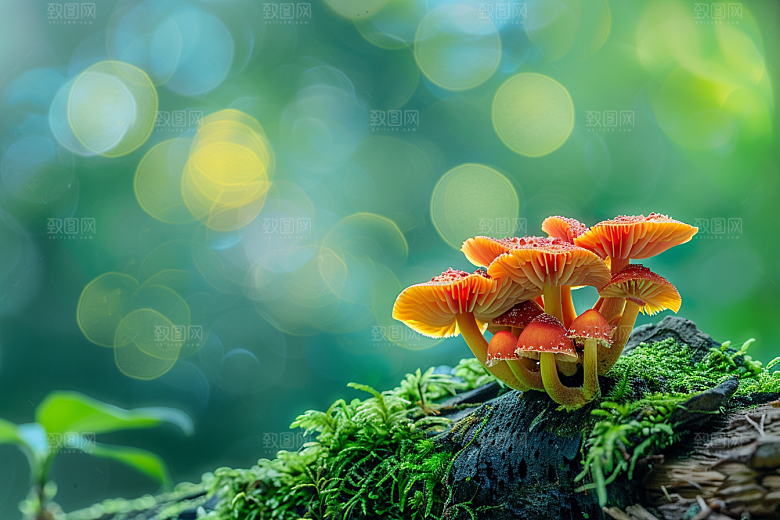 菌菇蘑菇山林摄影图
