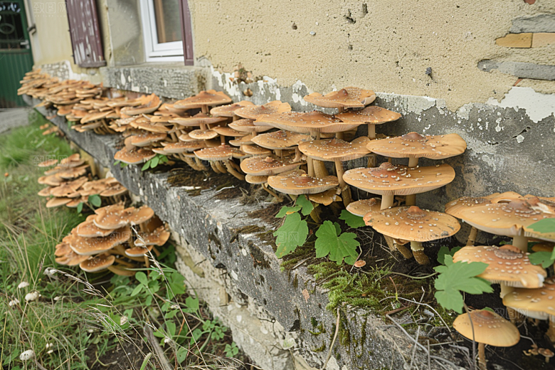 菌菇山林食材摄影图