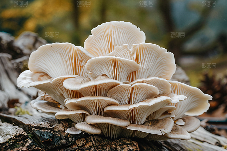 菌菇菌类山林摄影图