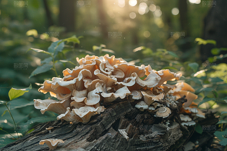 菌菇采菌子菌类摄影图