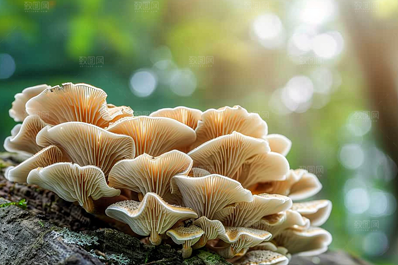 菌菇山珍采菌子摄影图
