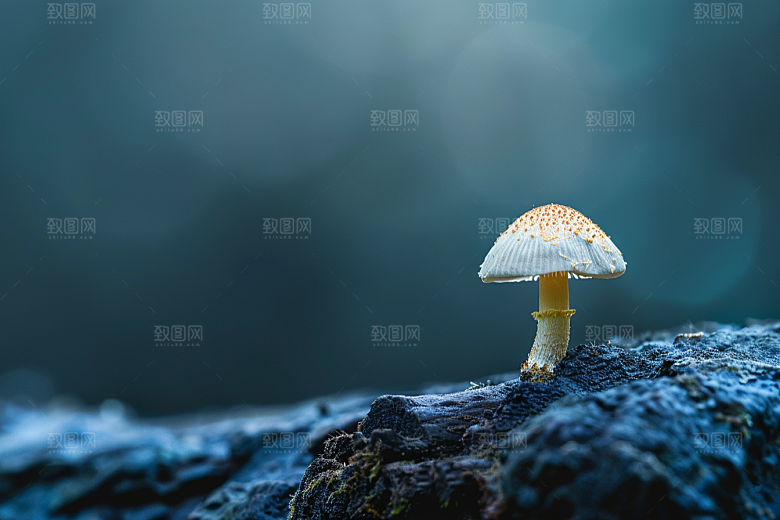 菌菇食用菌山林摄影图