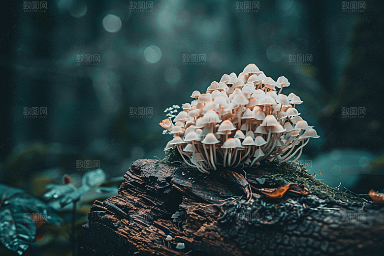 菌菇采菌子山林摄影图