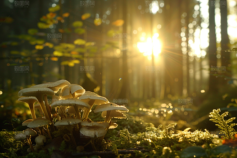 菌菇采菌子菌类摄影图