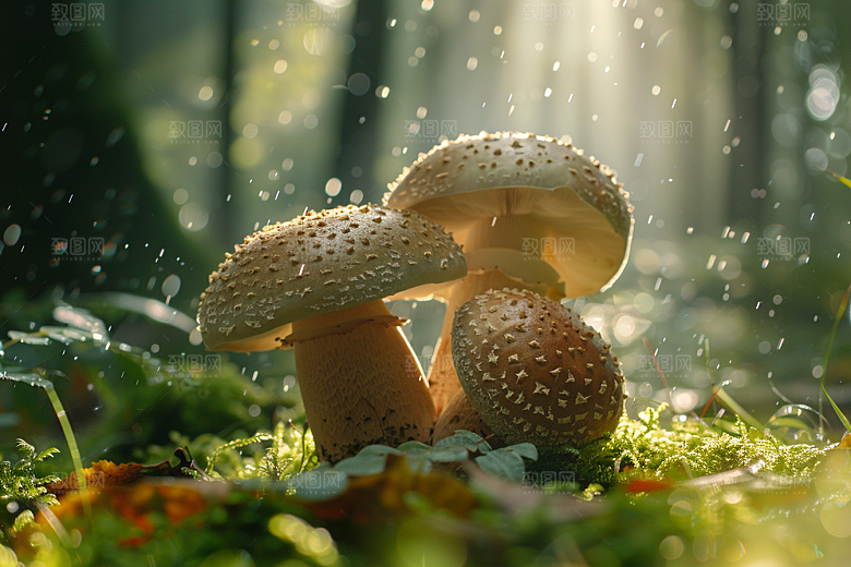 菌菇鲜味山珍摄影图