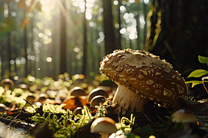 菌菇食材新鲜摄影图