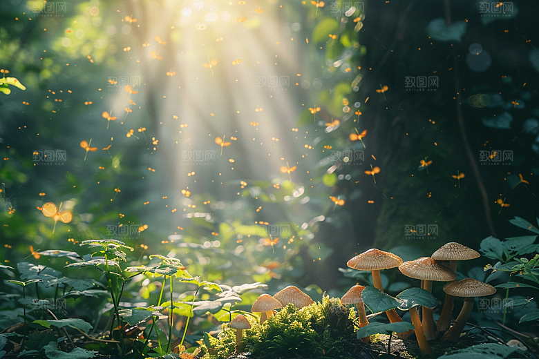 菌菇采菌子菌类摄影图