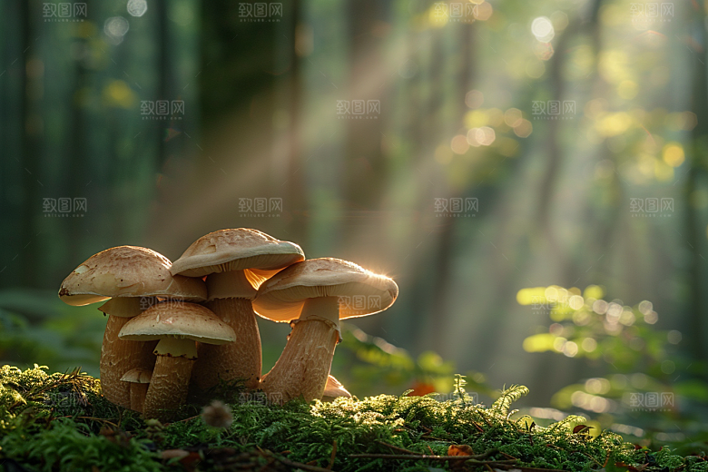 菌菇采菌子山珍摄影图