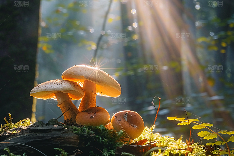 菌菇食材采菌子摄影图