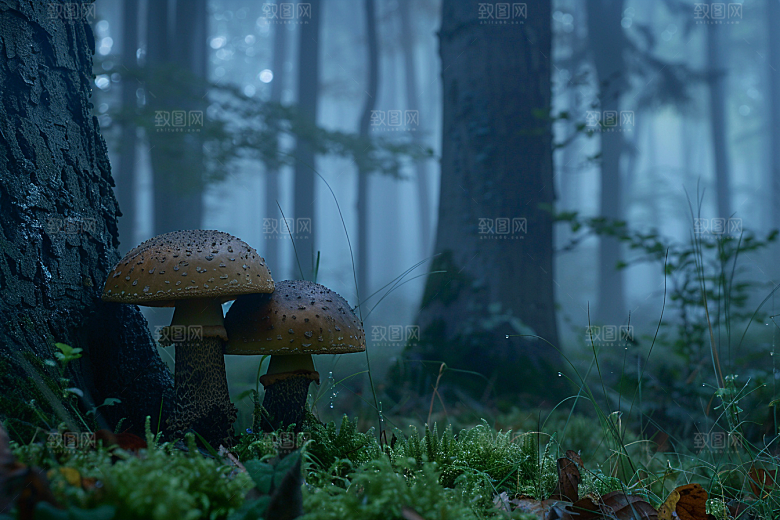 菌菇山林云南摄影图