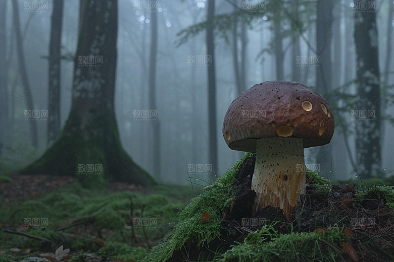 菌菇鲜味山林摄影图