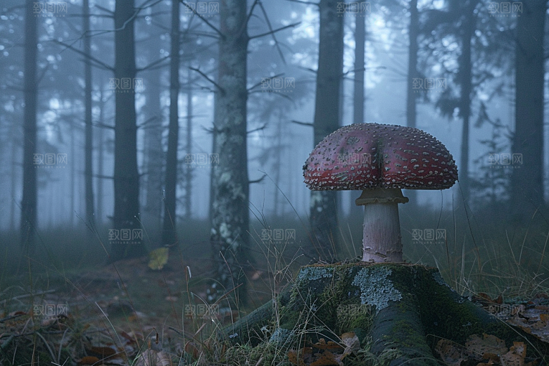 菌菇采菌子山野摄影图