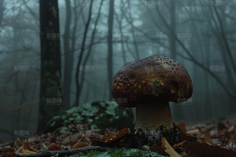 菌菇采菌子鲜味摄影图