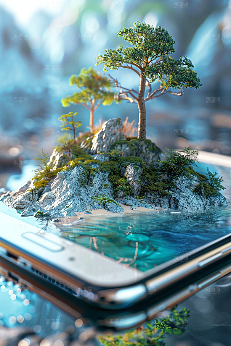 手机VR山水VR技术高清模型