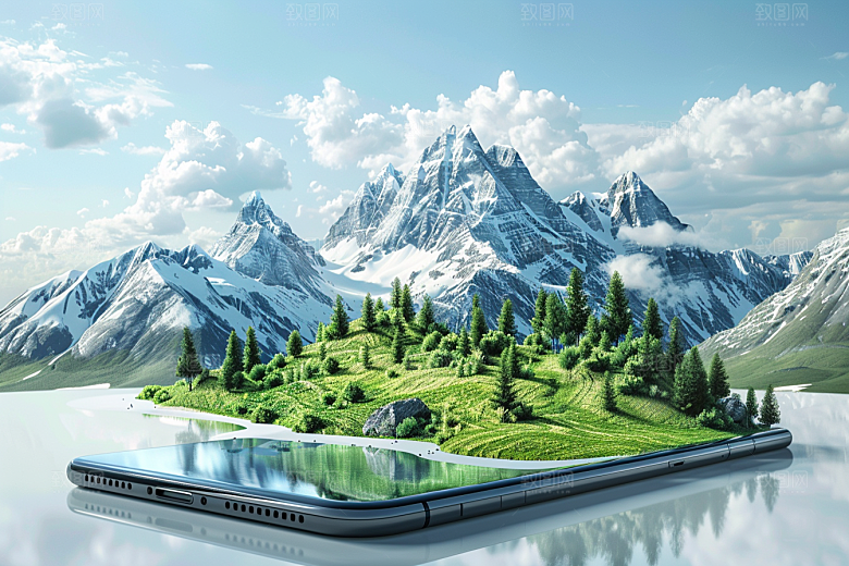 手机VR山水VR技术3D模型