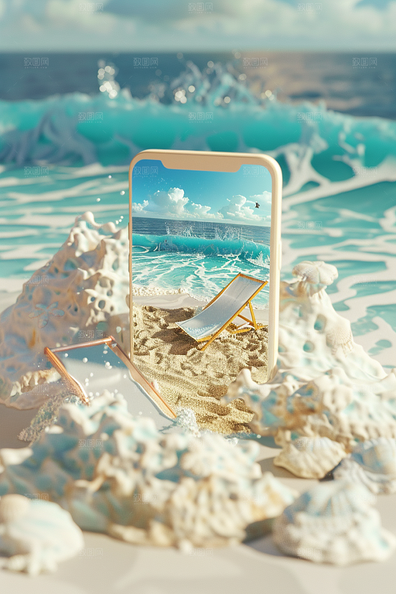手机VR山水自然自然模型