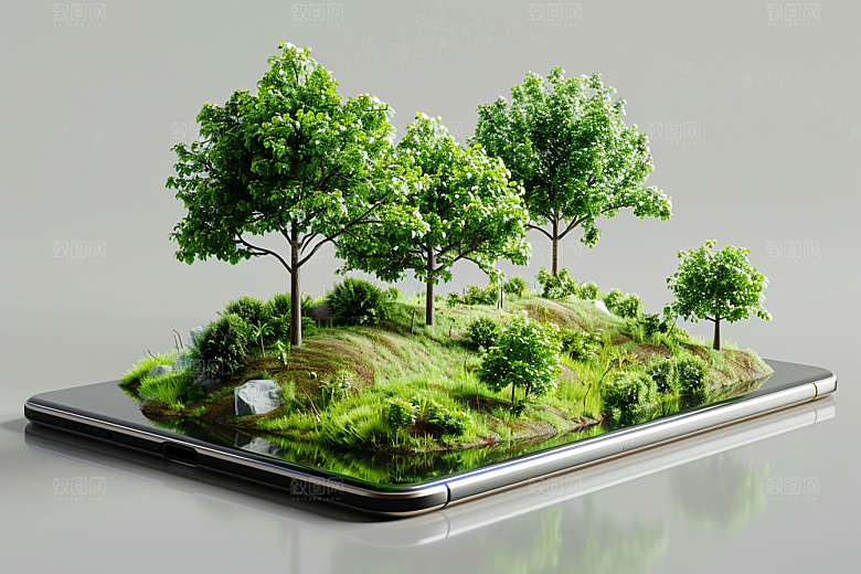 手机VR山水VR技术幻想风模型