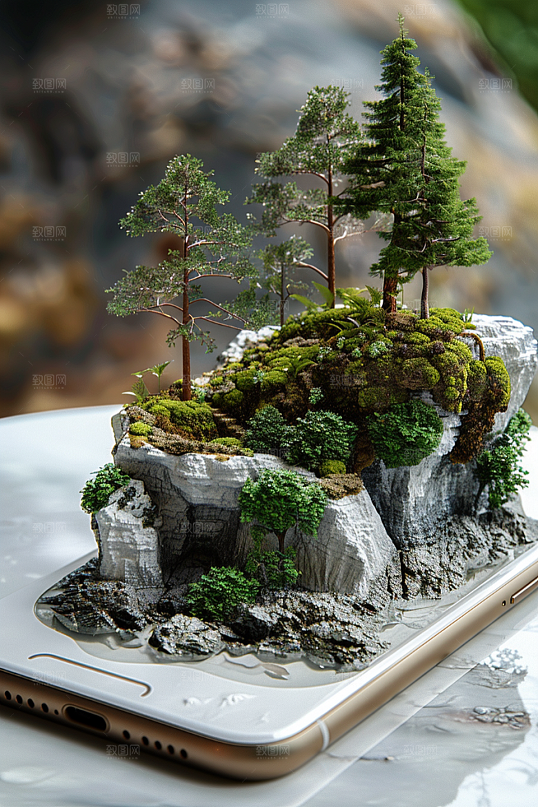 手机VR山水超现实VR技术模型