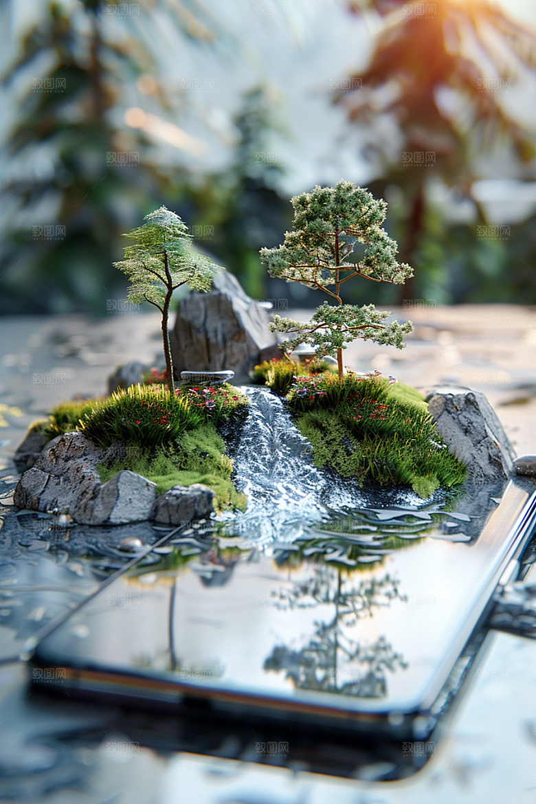 手机VR山水科技高清模型