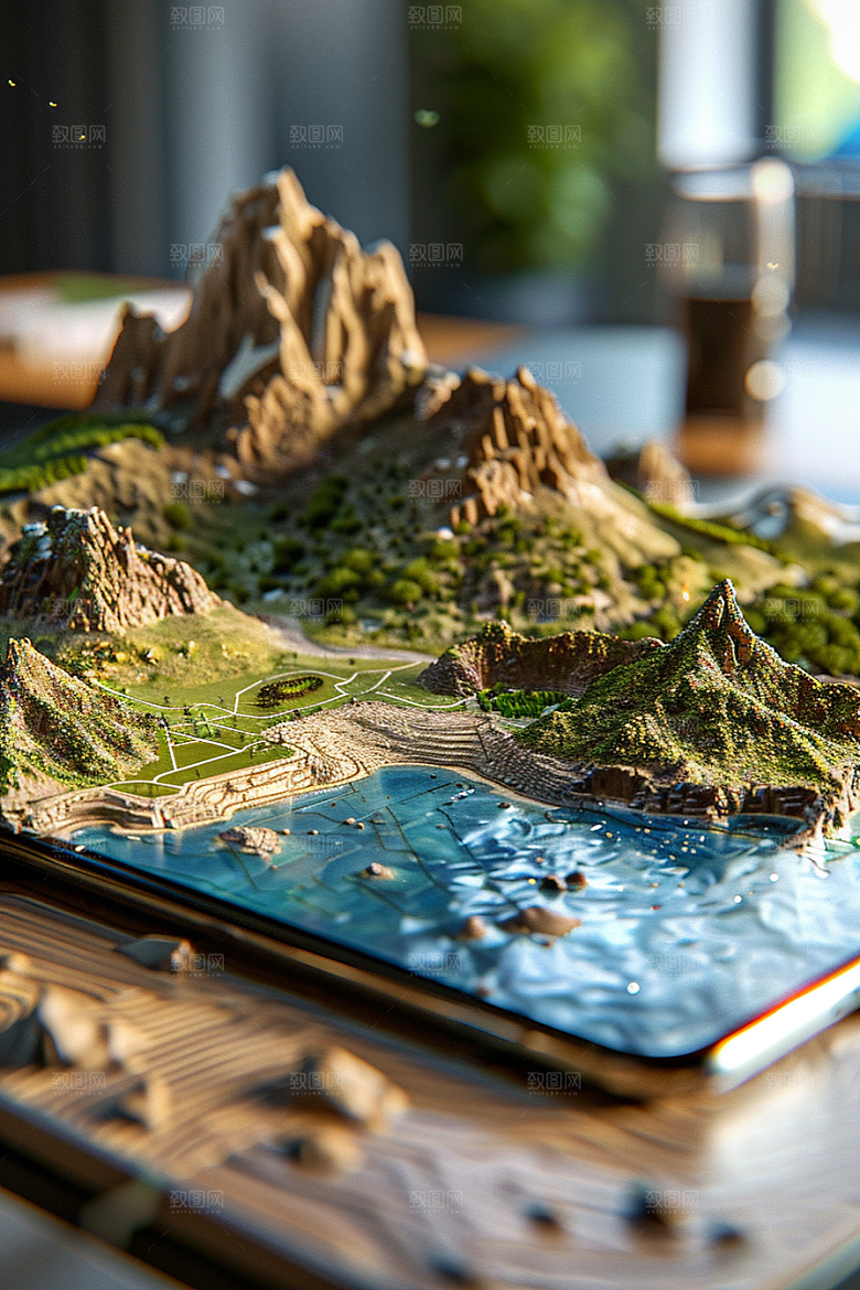 手机VR山水虚拟现实风光模型