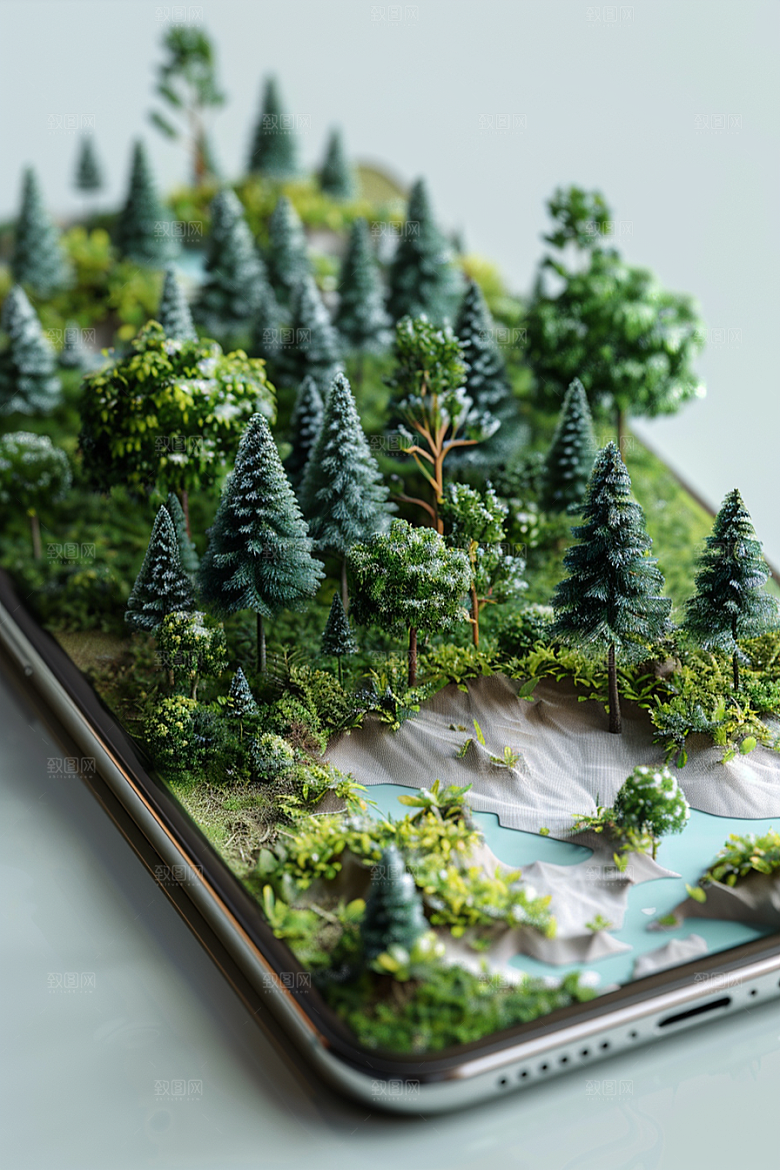 手机VR山水高清立体模型